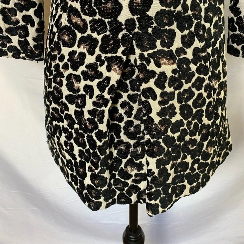 Forever 21 Leopard Animal‎ Print Jacket Size Small Double Breasted Collared